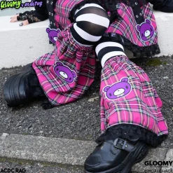 ACDC RAG Checkered Gloomy Bear Leg Warmers