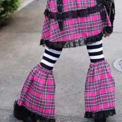 ACDC RAG Checkered Gloomy Bear Leg Warmers