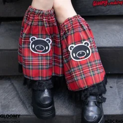 ACDC RAG Dark Checkered Gloomy Bear Leg Warmers