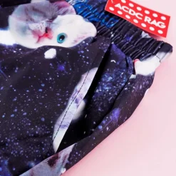 ACDC RAG Galaxy Cat Flare Short Pants
