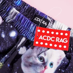 ACDC RAG Galaxy Cat Flare Short Pants