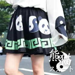 ACDC RAG Panda Yin Yang Flared Skirt