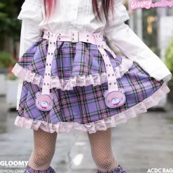 ACDC Rag Pastel Gloomy Bear Belt Skirt