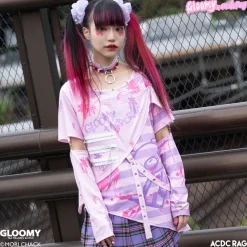 ACDC RAG Pastel Gloomy Border Long Sleeve T-Shirt