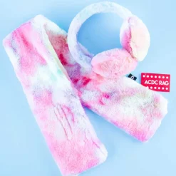 ACDC RAG Pastel Rainbow Scarf & Earmuffs Set