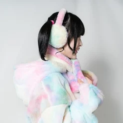 ACDC RAG Pastel Rainbow Scarf & Earmuffs Set