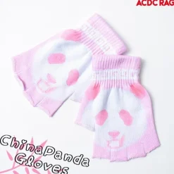 ACDC RAG Pink Panda Fingerless Gloves