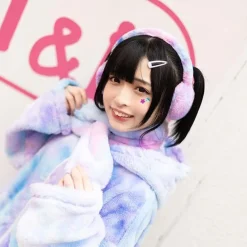 ACDC RAG Purple Cotton Candy Scarf & Earmuffs Set