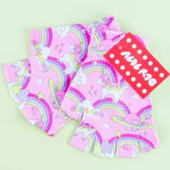 ACDC RAG Unicorn Rainbow Fingerless Gloves