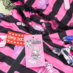 ACDC RAG Yami Kawaii Punk Menhera-chan Usamimi Parka - Black