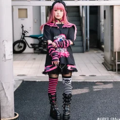 ACDC RAG Yami Kawaii Punk Menhera-chan Skirt - Black