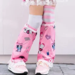 ACDC RAG Yami Kawaii Punk Menhera-chan Leg Warmers - Pink