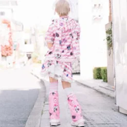 ACDC RAG Yami Kawaii Punk Menhera-chan Leg Warmers - Pink