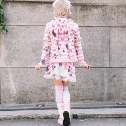 ACDC RAG Yami Kawaii Punk Menhera-chan Usamimi Parka - Pink