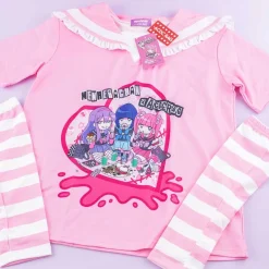 ACDC RAG Yami Kawaii Punk Menhera-chan Sailor Tee - Pink