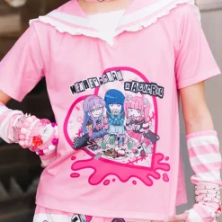 ACDC RAG Yami Kawaii Punk Menhera-chan Sailor Tee - Pink