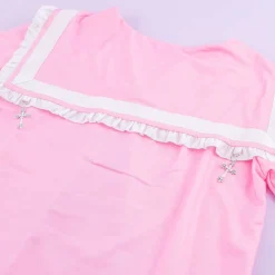 ACDC RAG Yami Kawaii Punk Menhera-chan Sailor Tee - Pink