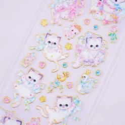 Amenomori Fumika Fluffy Kitty Clear Seal Stickers