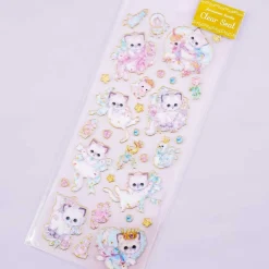 Amenomori Fumika Fluffy Kitty Clear Seal Stickers