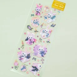 Amenomori Fumika Gothic Bunny Clear Seal Stickers