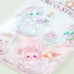 Amenomori Fumika Neko & Bunny Puffy Stickers