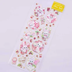 Amenomori Fumika Sweet Bunny Clear Seal Stickers