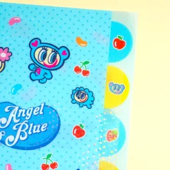 Angel Blue Jelly Bean Multi-Slot File Folder
