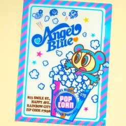 Angel Blue Popcorn A5 File Folder