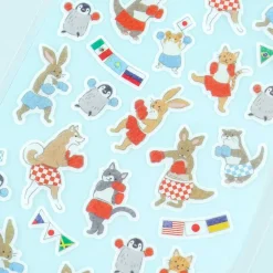 Animal Sports Large Seal Stickers - Boxing