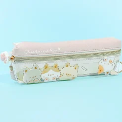 Asobo Neko Zippered Dual Compartment Pen Case