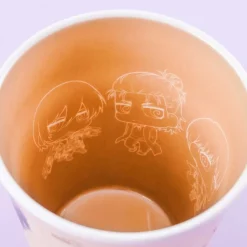 Attack On Titan Chibi Characters Drinking Cup