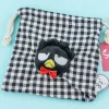 Bad Badtz Maru Checkered Drawstring Bag