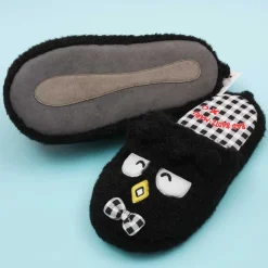 Bad Badtz-Maru Fuzzy Room Slippers - Black