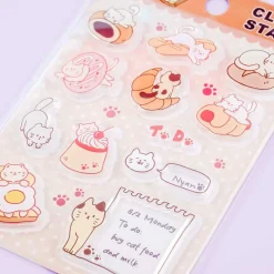 BGM Bread Cat Clear Stamp Stickers