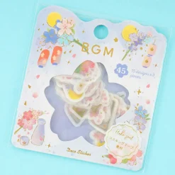 BGM Flake Seal Stickers - Sakura Night Picnic