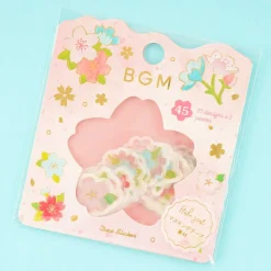BGM Flake Seal Stickers - Colorful Sakura Blooms