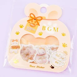 BGM Vintage Fluffy Bears & Bunnies Deco Sticker Pack