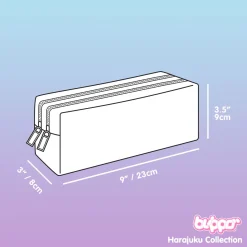 Blippo Harajuku Twin Zip Pencil Case