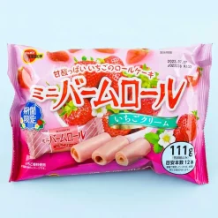 Bourbon Mini Baum Roll Snack Pack - Strawberry Cream