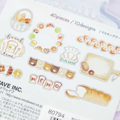 Bread Bears Ink Illustration Sticker Pack