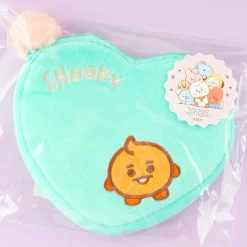 BT21 Fluffy Heart Pouch With Chocolate - SHOOKY