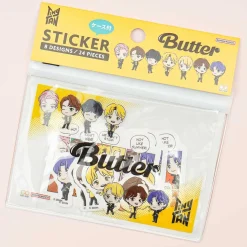 BTS TinyTAN Butter Flake Seals With Case - Yellow