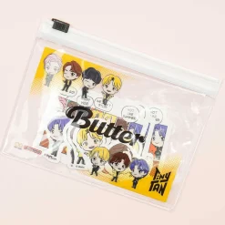 BTS TinyTAN Butter Flake Seals With Case - Yellow