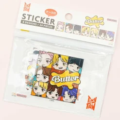 BTS TinyTAN Butter Flake Seals With Case - White