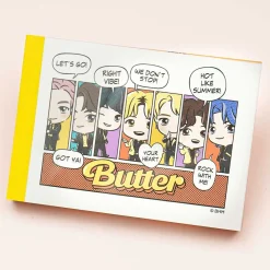 BTS TinyTAN Butter Mini Memo Pad - White