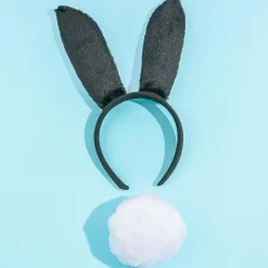 Bunny Ears & Tail Set - Black