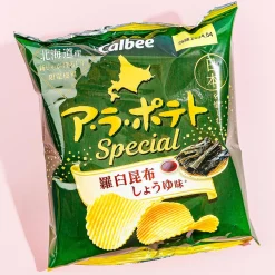 Calbee A La Potato Chips - Rausu Kelp & Soy Sauce