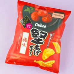 Calbee Kata-age Potato Chips - Nanko Plum