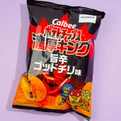 Calbee Rich King Potato Chips - Spicy Gods Chili