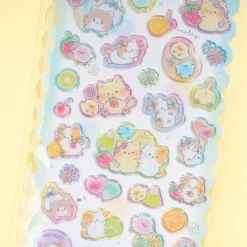 Cat & Hamster Fruit Stickers